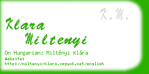 klara miltenyi business card