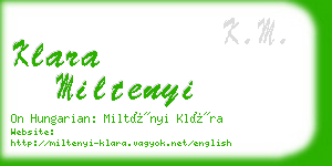 klara miltenyi business card